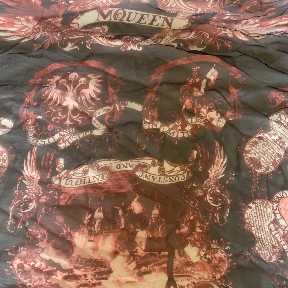 Alexander McQueen silk chiffon scarf